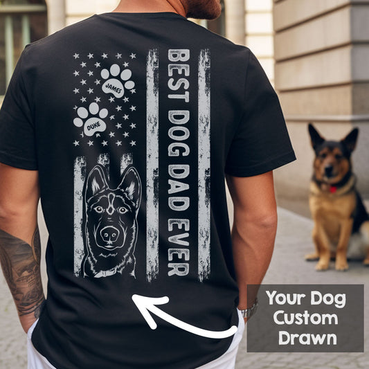 T-Shirt | Dad | Dog | Personalized Best Dog Dad Shirt