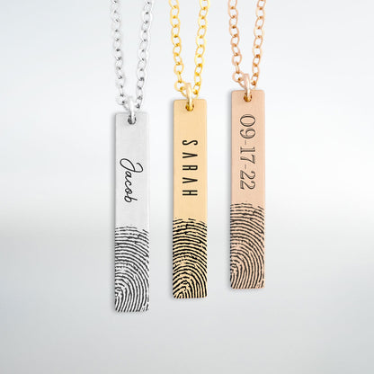 Necklace | Fingerprint | Personalized Fingerprint Necklace Gift