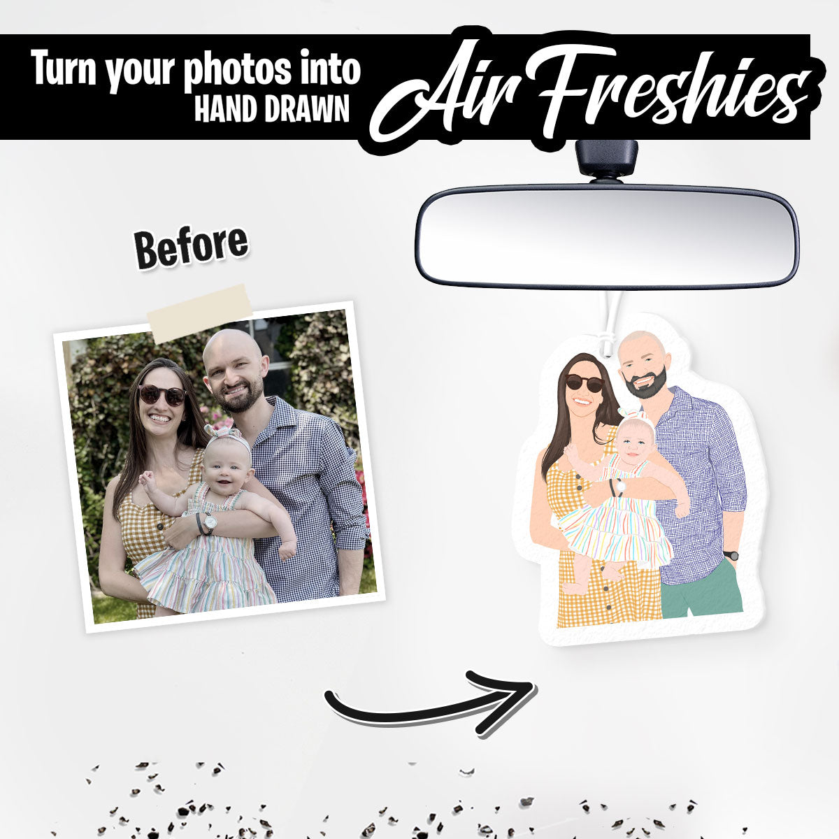 Custom Family Portrait Air Freshener