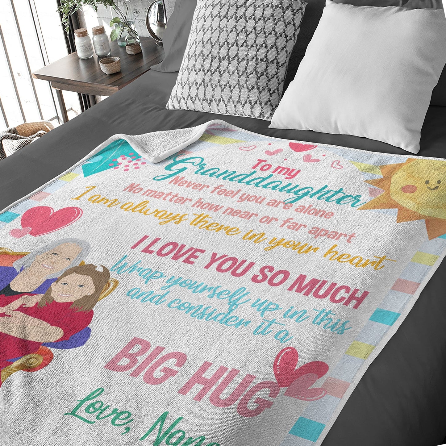 Blanket | Granddaughter | Grandmother | Personalized Granddaughter Blanket From Nana